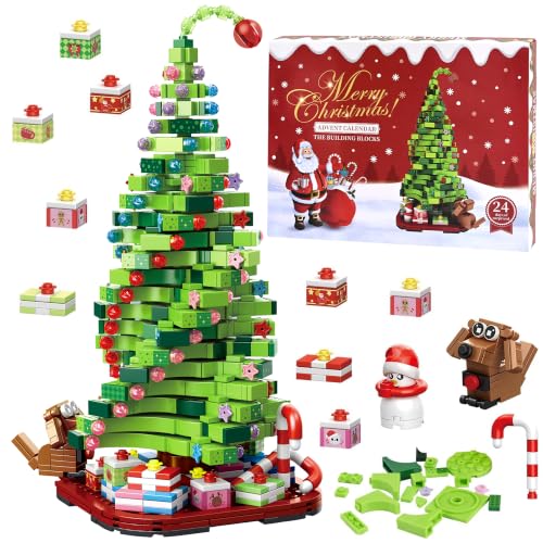 24 Day Christmas Tree Building Block Gift