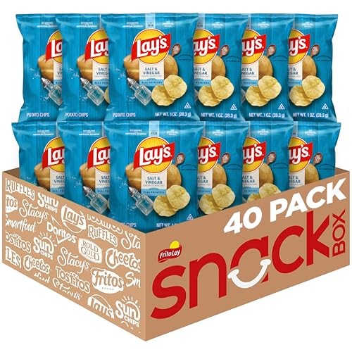 Lay’s Salt & Vinegar Flavored Potato Chips 1 oz Bags 40 Count Deal