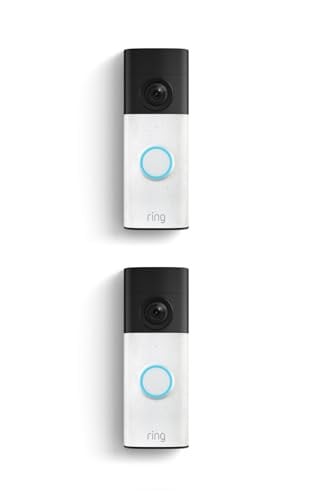 Ring Battery Doorbell 2-pack Speckled White Deal