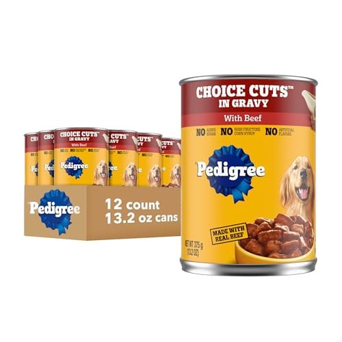 Pedigree Choice Cuts Adult Canned Dog Food with Beef 13.2 oz. Cans 12 Count Deal