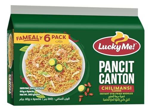 Lucky Me! Instant Pancit Canton Chow Mein Chilimansi Flavour 6-Pack
