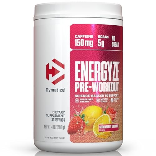 Dymatize Energyze Pre Workout Powder 150mg Caffeine (30 Servings) Deal