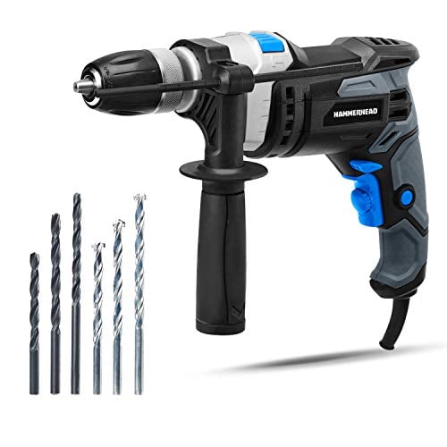 Hammerhead 7.5-Amp 1/2 Inch Variable Speed Hammer Drill with 6pcs Bit
