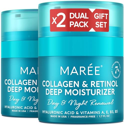 Maree Face Moisturizer Collagen Cream for Face Gift Set 2 Pack