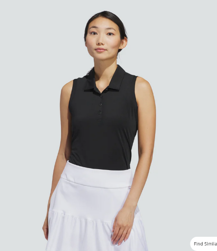 adidas Women's Ultimate365 Solid Sleeveless Polo Shirt Deal