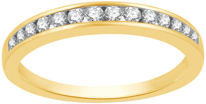 Brilliance Fine Jewelry Women's 10K Yellow Gold Stackable Wedding Band 1/4 CTW Lab Grown Diamond