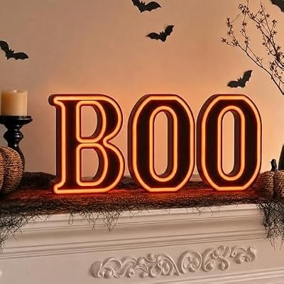 Halloween BOO Light Up Sign