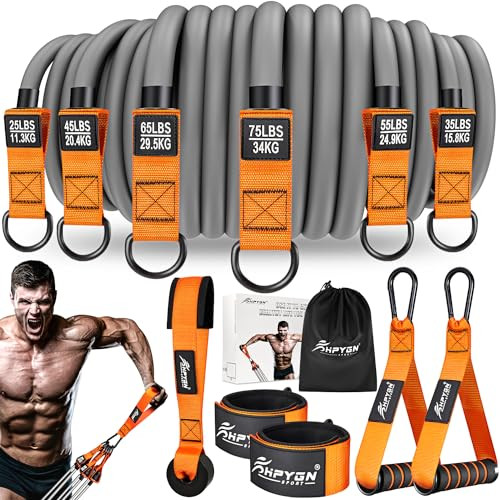 Heavy Resistance Bands, 300LBS Exercise Bands for Working Out, 6 Levels
