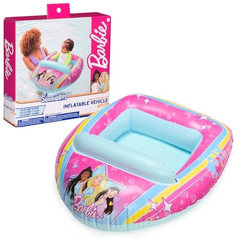 SwimWays Barbie Inflatable Boat Water Vehicle