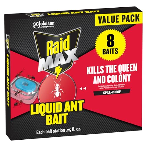 Raid MAX Liquid Ant Killer Baits, Indoor & Outdoor Use, 8 Count Deal