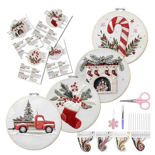 Christmas Embroidery Kits for Beginners