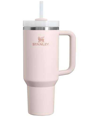 40-Oz Stanley Quencher H2.0 Stainless Steel Vacuum Insulated Tumbler w/ Lid and Straw (Rose Quartz) Deal
