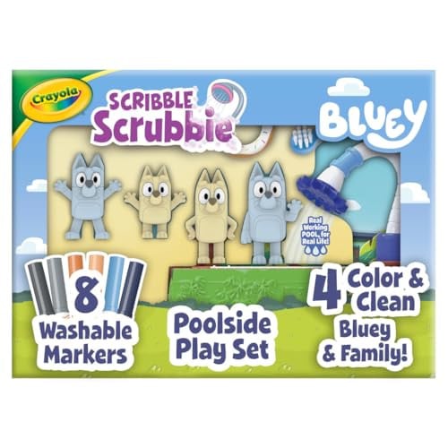 Crayola Scribble Scrubbies Bluey Poolside Washable Playset