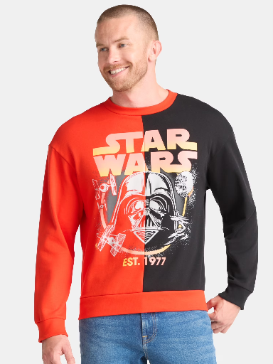 Star Wars Revenge of the Sith Men's Split Graphic Sweatshirt