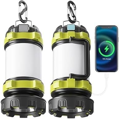 AlpsWolf 2-Pack Camping Lantern Rechargeable Flashlight & Emergency Light