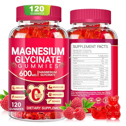 Magnesium Glycinate L-Threonate Supplements 120 Count Deal