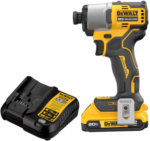 DEWALT DCF840D1 20V MAX 1/4-inch Brushless Cordless Impact Driver Kit with 2.0 Ah Battery Deal