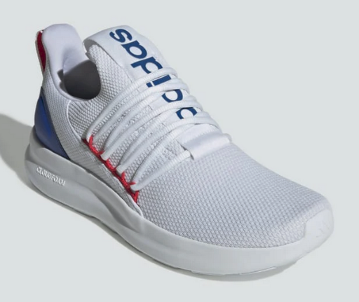 adidas Men's Lite Racer Adapt 7.0 Shoes (Cloud White/Scarlet/Blue)