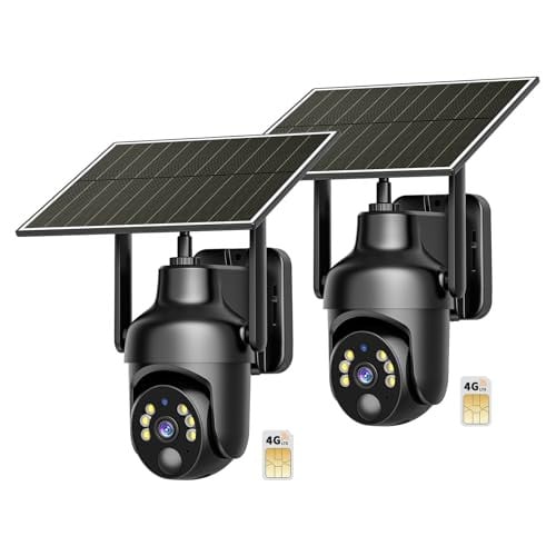 No WiFi Security Camera with Built-in 4G LTE SIM Card 2-Pack Deal