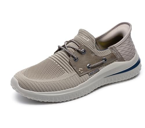 Skechers Delson 3.0 - Roth Low Profile Bungee Lace Slip-Ins, Taupe Deal