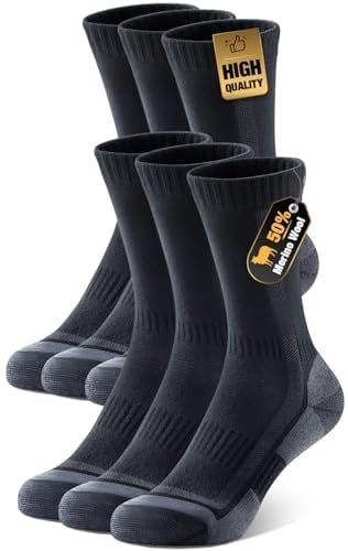 PULIOU Merino Wool Hiking Socks 3 Pairs Lightweight Deal