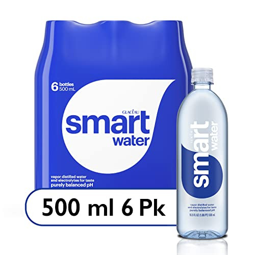 Smartwater Vapor Distilled Premium Water Bottles 6-Pack 16.9-Oz