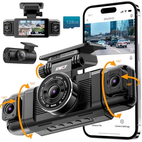 IIWEY N5 4 Channel Dash Cam 1080P 360° View
