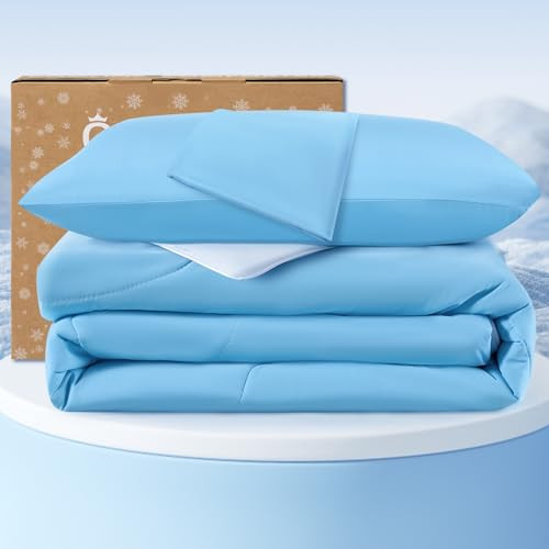 QUTOOL Cooling Comforter Twin Size with 1 Pillowcase