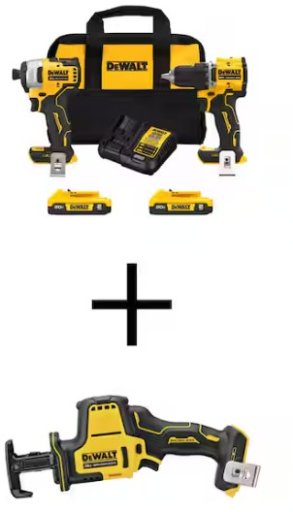 Dewalt Atomic 20-Volt MAX Lithium-Ion Cordless Combo Kit (2-Tool) with (2) 2Ah Batteries