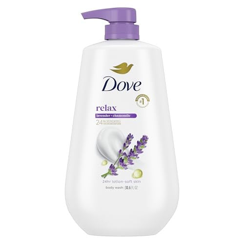 Dove Body Wash with Pump (Relax Lavender Oil & Chamomile) 3 x 30.6-Oz Deal