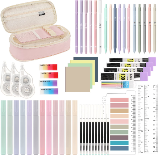 60-Piece School Supplies Set w/Case