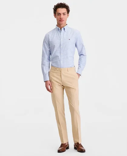 Tommy Hilfiger Men's Modern-Fit Linen Pants Deal