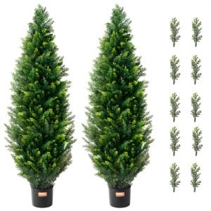 VEVOR Artificial Cedar Topiary Tree 48 inch (2 Pieces) Deal