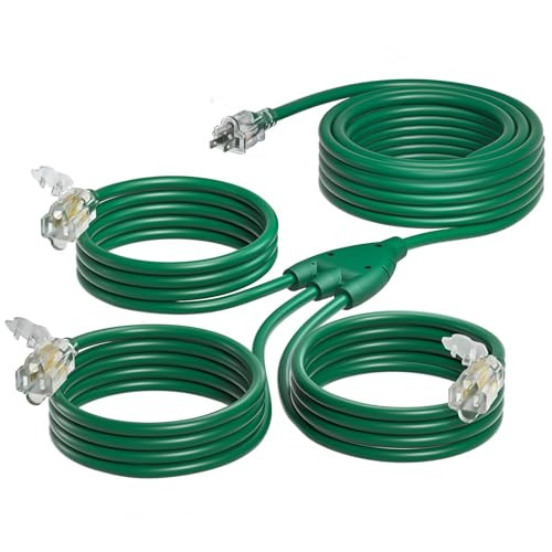 addlon 27FT Outdoor Extension Cord with Multiple Outlets