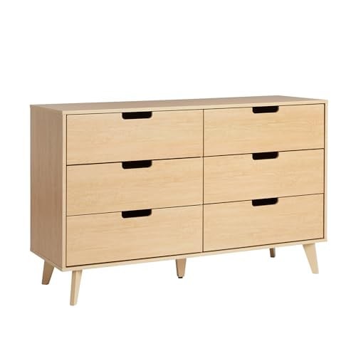 Walker Edison Modern 52-Inch 6-Drawer Dresser