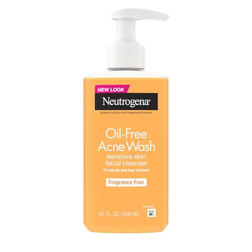 Neutrogena Oil-Free Sensitive Skin Acne Face Wash w/ 2% Salicylic Acid 9.1-Oz