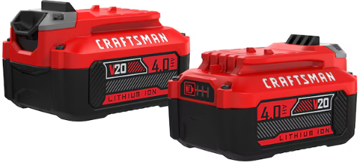 CRAFTSMAN V20 20-Volt 2-Pack Lithium-ion 4.0 Ah Battery Deal