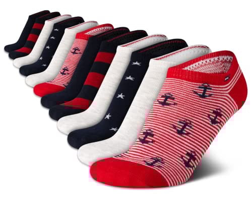 Tommy Hilfiger Womens No Show Socks - 12 Pack Cotton Blend Deal