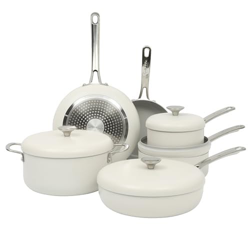 Sur La Table Kitchen Essentials 10-Piece Ceramic Nonstick Forged Aluminum Cookware Set