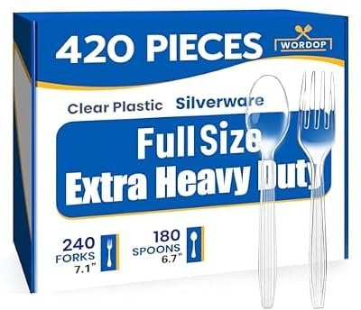 420 Count Extra Heavy Duty Plastic Silverware Deal