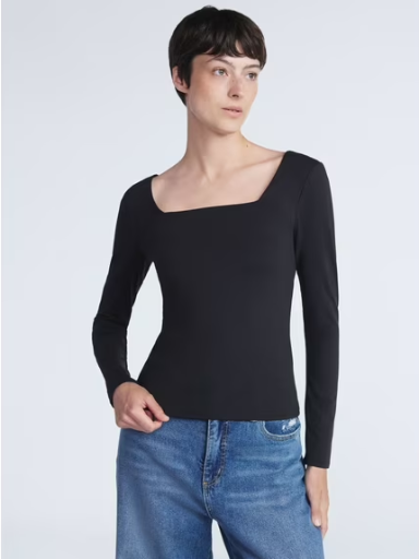 Scoop Women's Contour Top with Long Sleeves