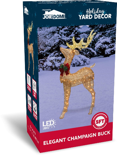 5' Golden LED Reindeer (via TDD App)