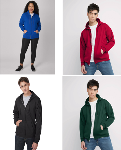 Hanes Men's EcoSmart Full-Zip Fleece Hoodie (S-3XL - Many Colors)