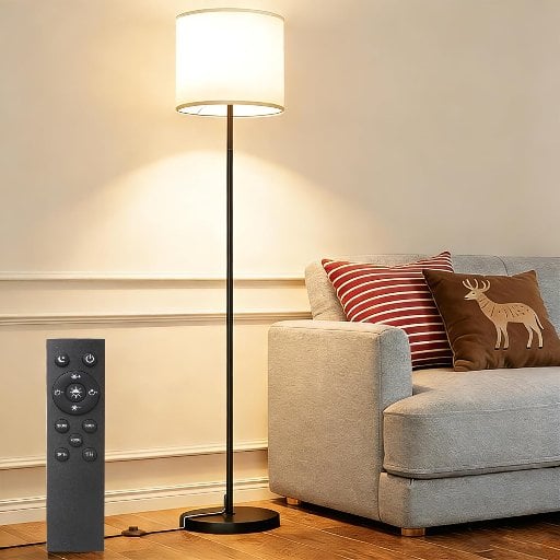 Keepsmile Dimmable 60" Floor Lamp w/ 12W LED Bulb & Foot Switch Deal