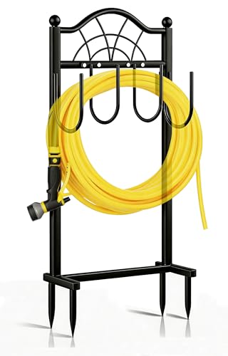 Shomextol Freestanding Metal Garden Hose Holder w/ 100' Capacity