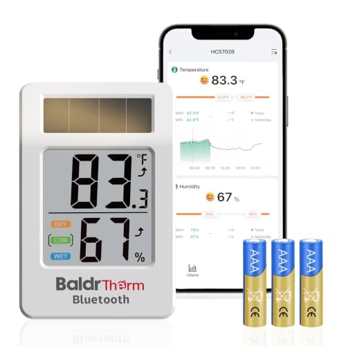 Baldr Bluetooth Thermometer Hygrometer, Indoor Room Humidity Meter