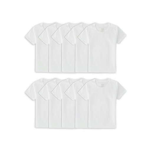 Fruit of the Loom Toddler Boy EverSoft Cotton Crew Undershirts 10-Pack