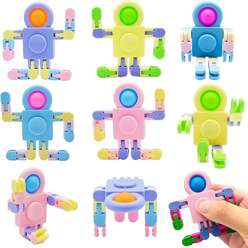 Arlkono Transformable Robot Fidget Spinner Toys 8-Piece