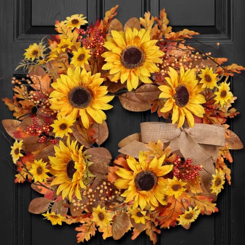 24″ Sunflower Fall Wreath