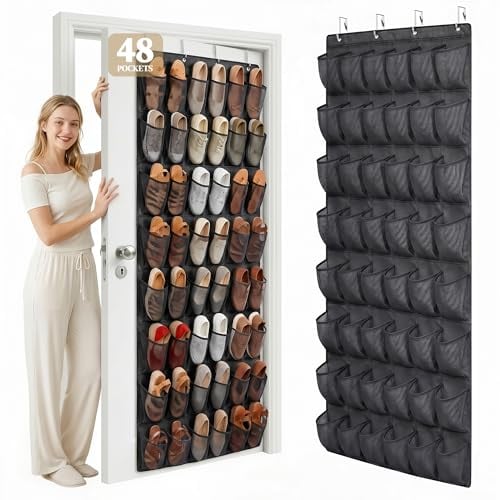 48 Pockets Over the Door Shoe Organizer